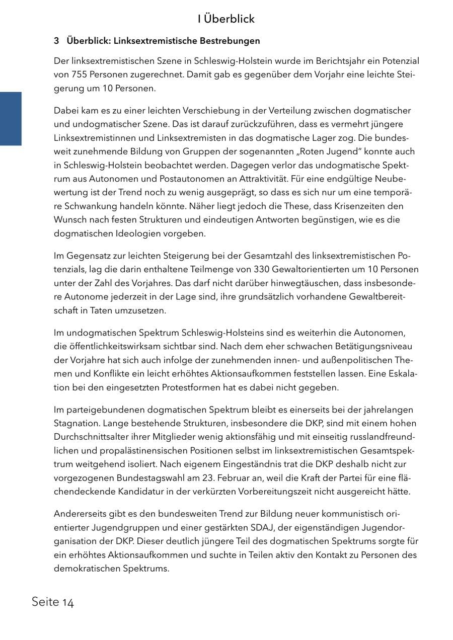 Seite 30 des Verfassungsschutzbericht 2025 Schleswig-Holstein