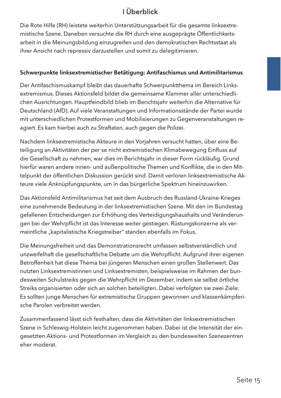 Seite 31 des Verfassungsschutzbericht 2025 Schleswig-Holstein