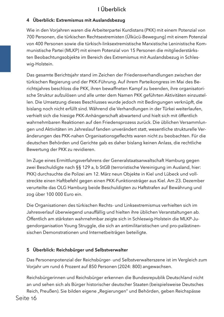 Seite 32 des Verfassungsschutzbericht 2025 Schleswig-Holstein