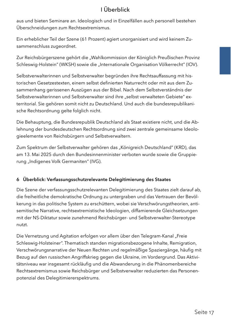 Seite 33 des Verfassungsschutzbericht 2025 Schleswig-Holstein