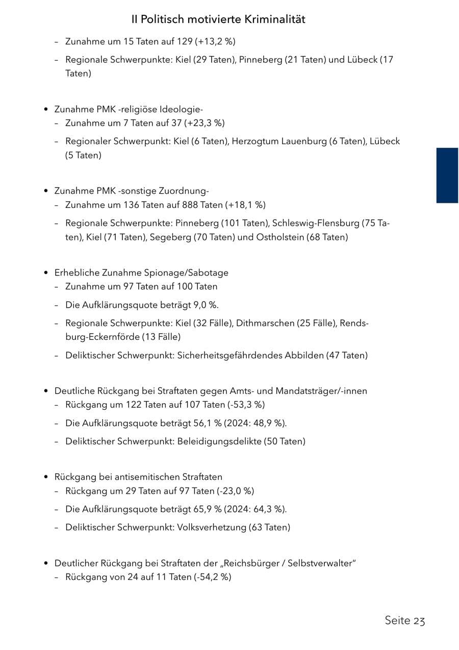Seite 39 des Verfassungsschutzbericht 2025 Schleswig-Holstein