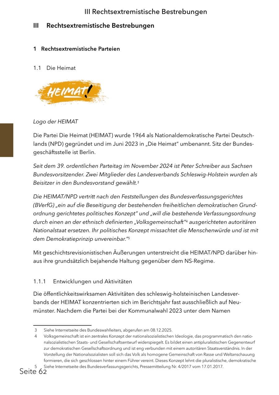 Seite 78 des Verfassungsschutzbericht 2025 Schleswig-Holstein