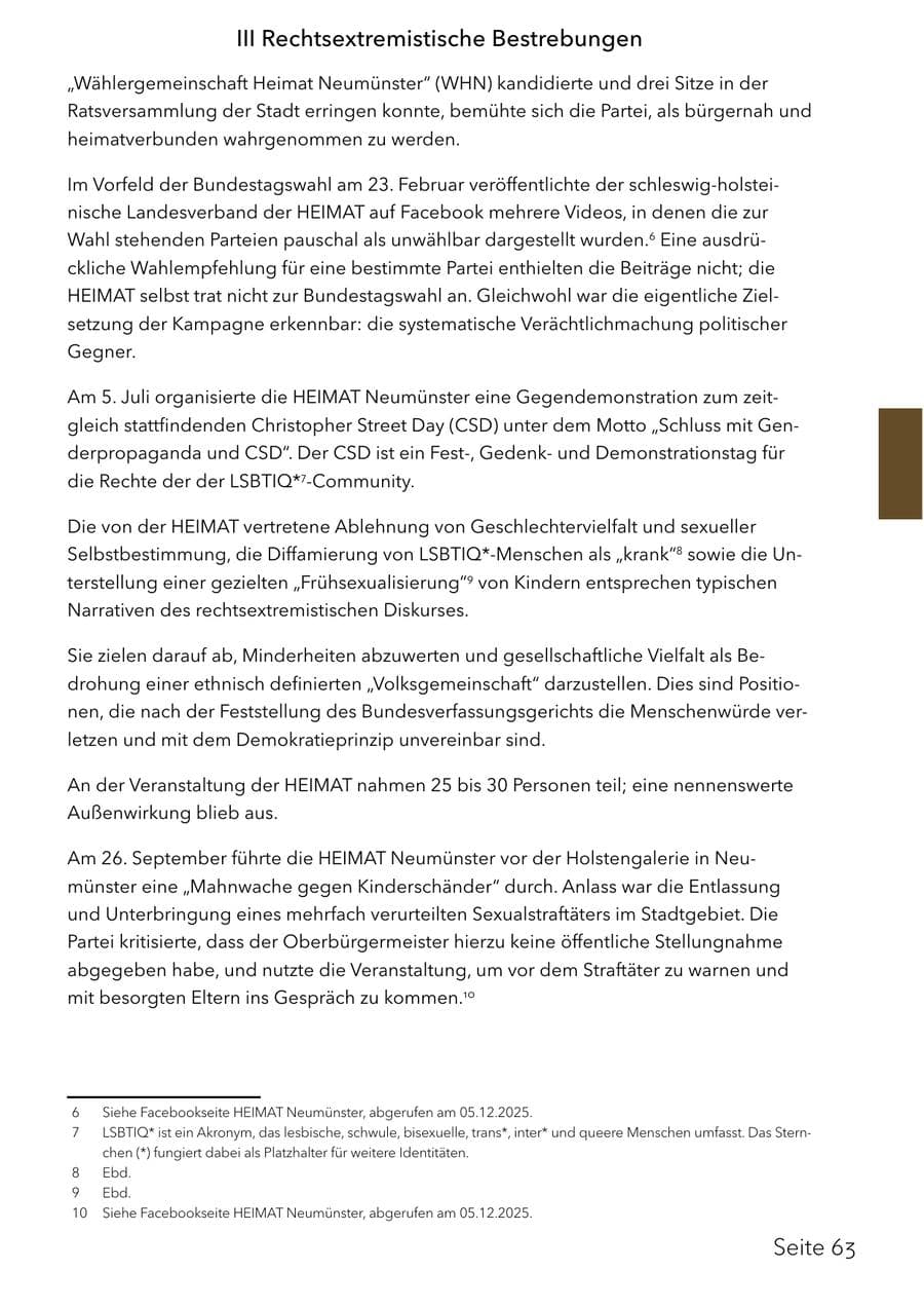 Seite 79 des Verfassungsschutzbericht 2025 Schleswig-Holstein