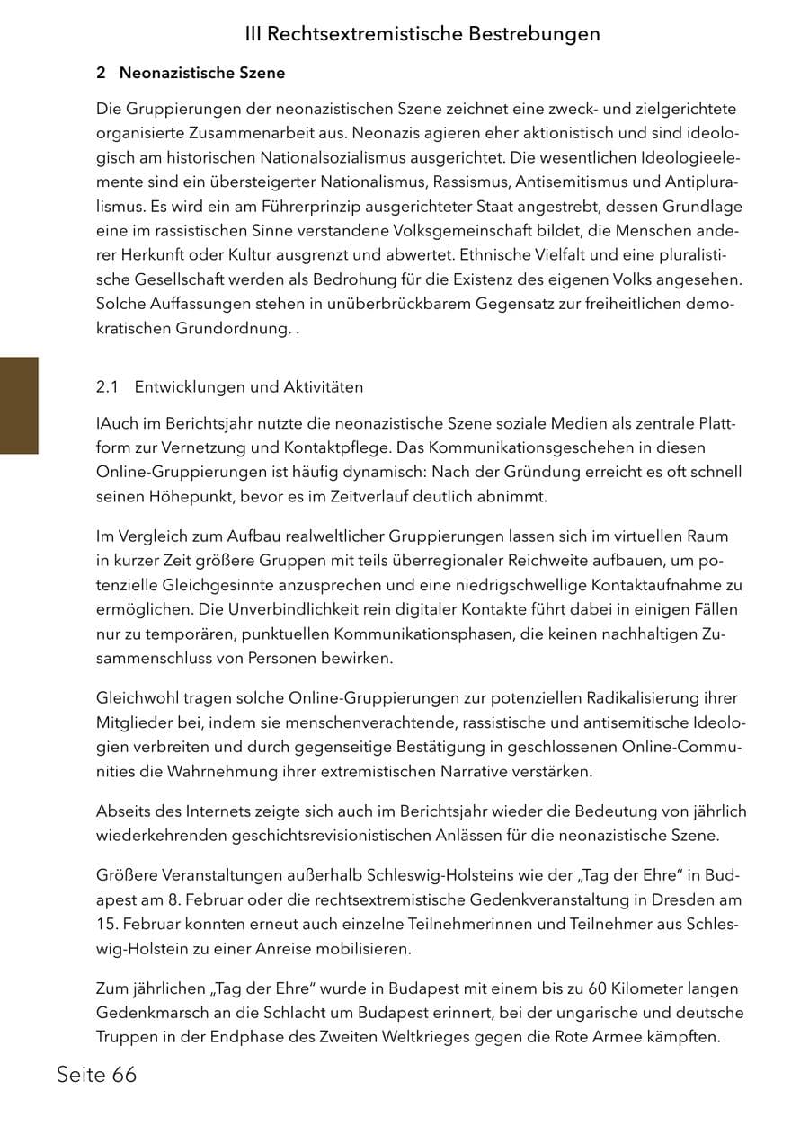 Seite 82 des Verfassungsschutzbericht 2025 Schleswig-Holstein
