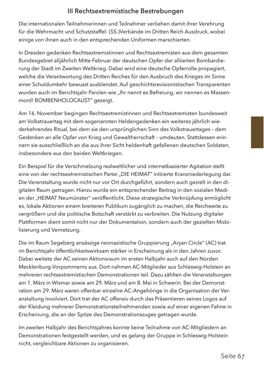 Seite 83 des Verfassungsschutzbericht 2025 Schleswig-Holstein