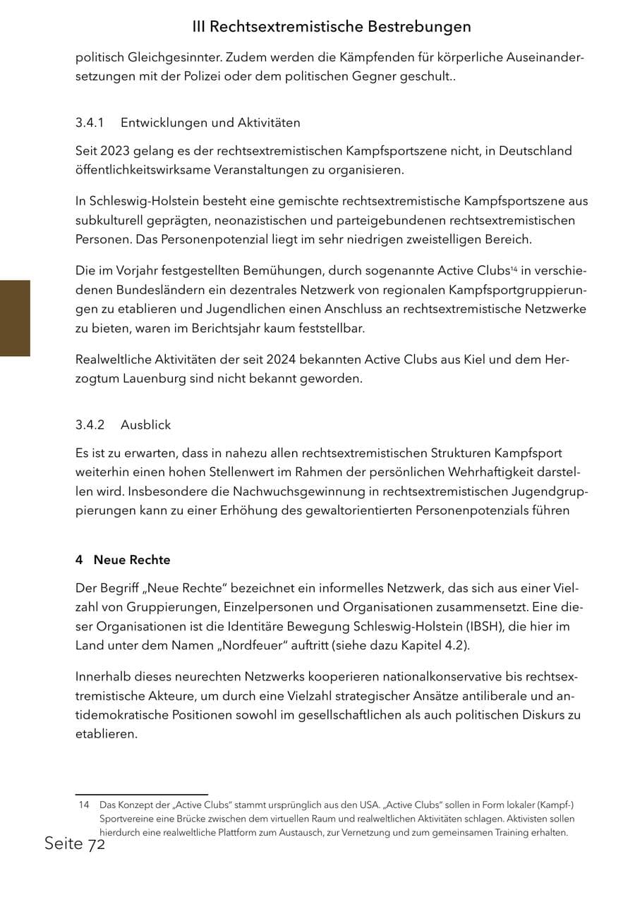 Seite 88 des Verfassungsschutzbericht 2025 Schleswig-Holstein