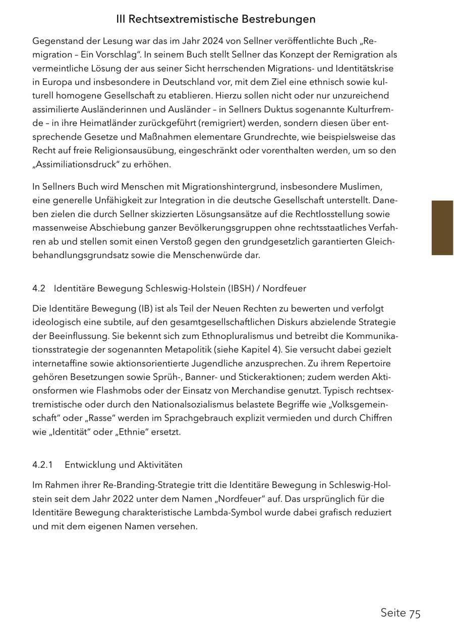 Seite 91 des Verfassungsschutzbericht 2025 Schleswig-Holstein