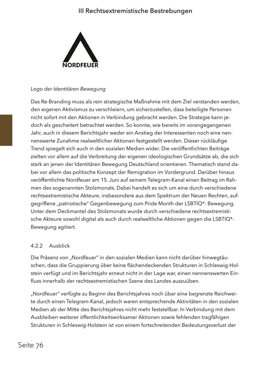 Seite 92 des Verfassungsschutzbericht 2025 Schleswig-Holstein