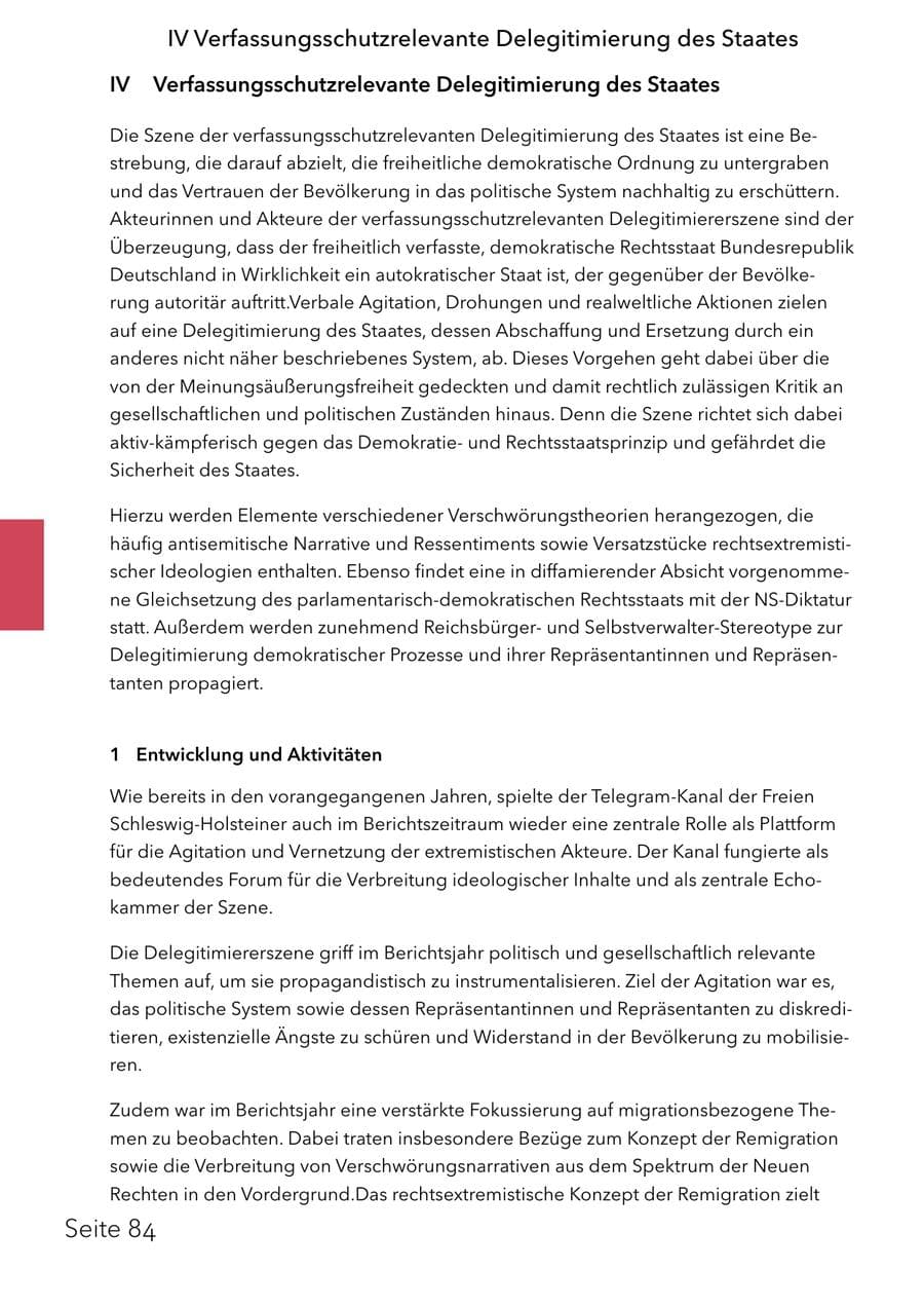 Seite 100 des Verfassungsschutzbericht 2025 Schleswig-Holstein
