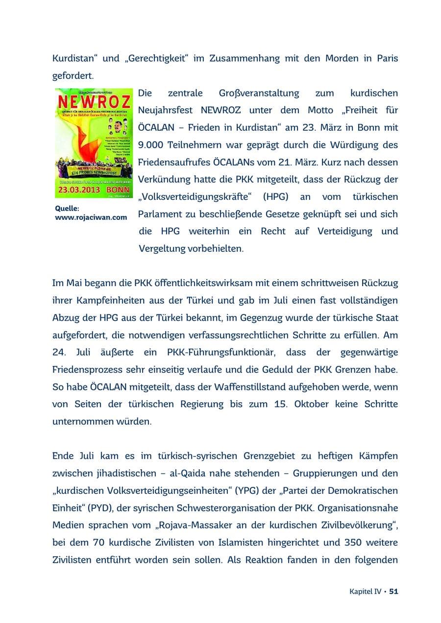 Seite 51 des Verfassungsschutzbericht 2013 Saarland