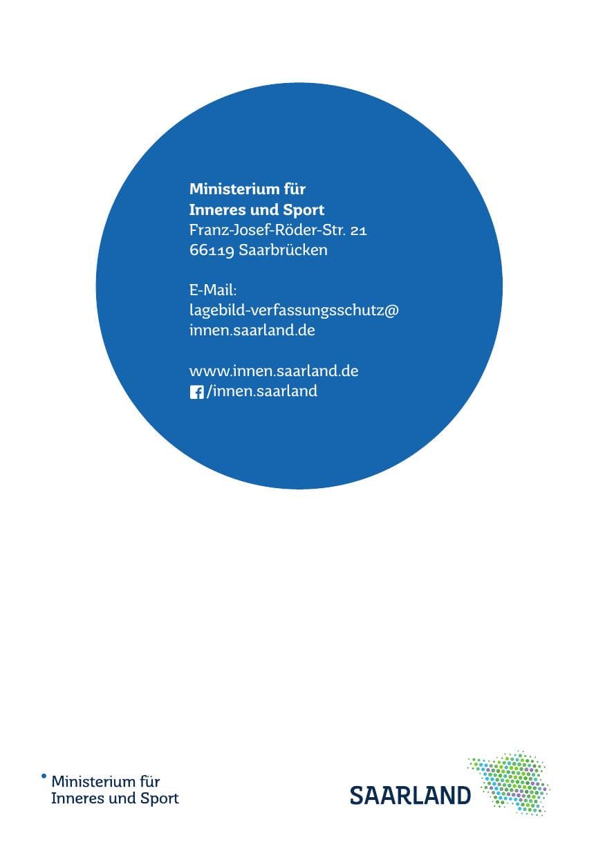 Seite 68 des Verfassungsschutzbericht 2014 Saarland
