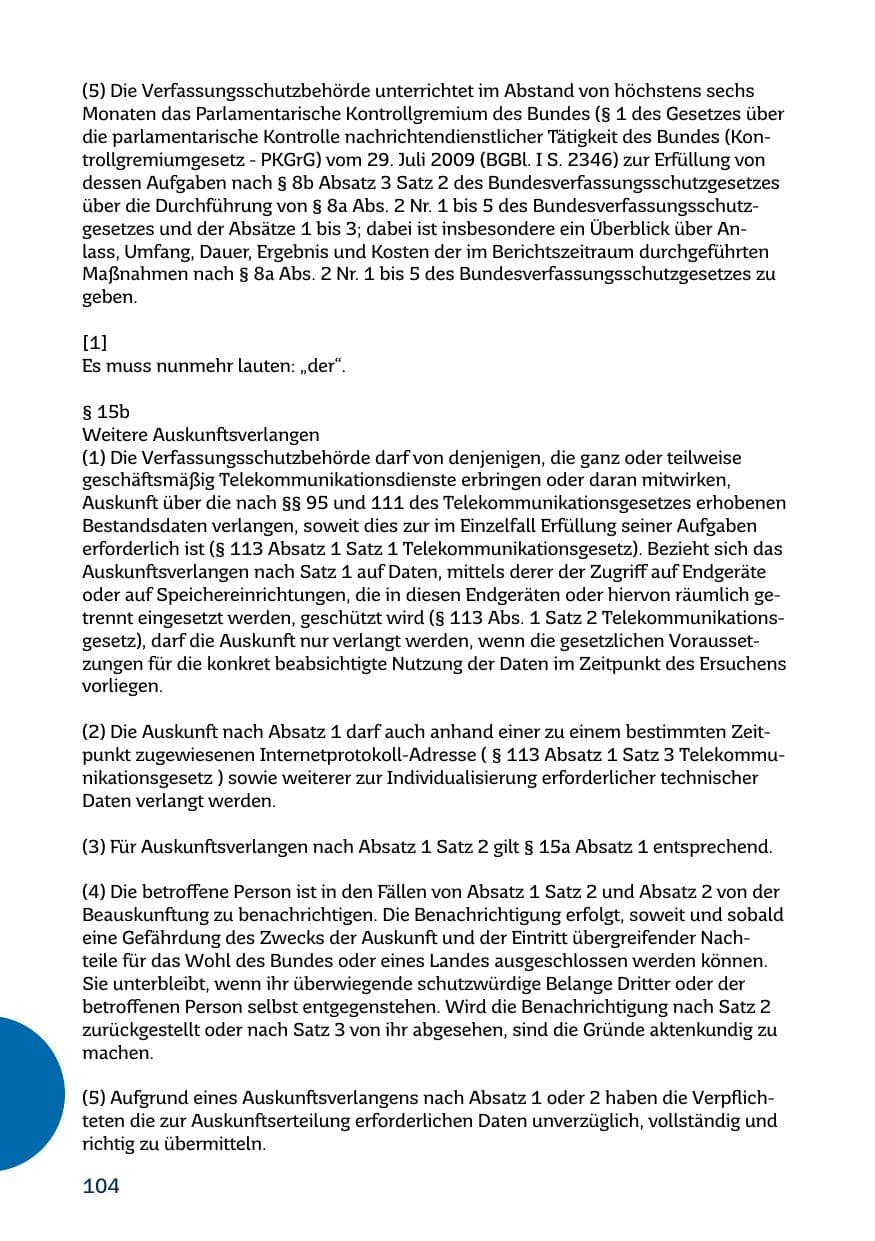 Seite 104 des Verfassungsschutzbericht 2017 Saarland
