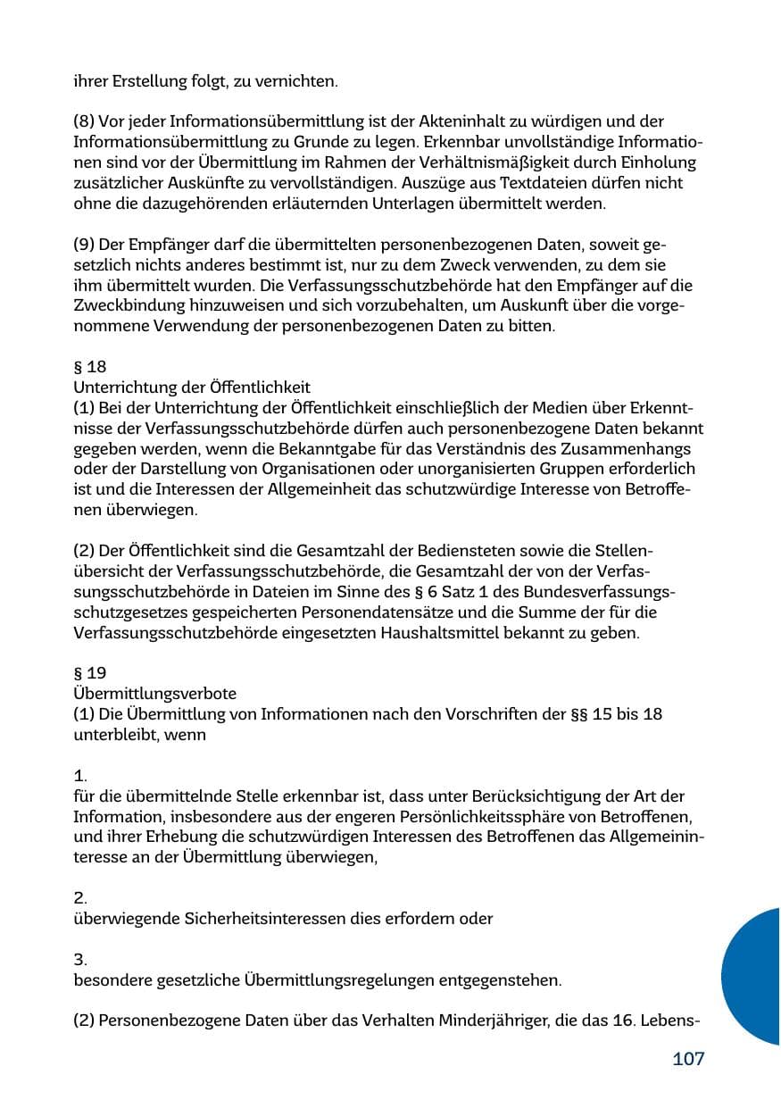 Seite 107 des Verfassungsschutzbericht 2017 Saarland
