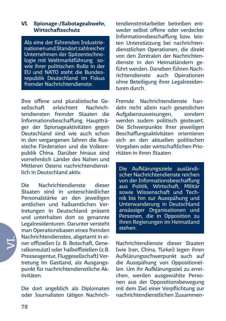 Seite 78 des Verfassungsschutzbericht 2017 Saarland