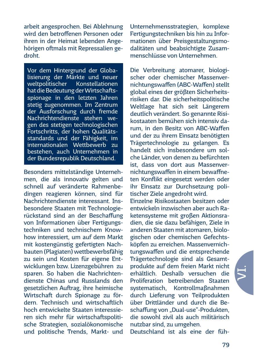 Seite 79 des Verfassungsschutzbericht 2017 Saarland