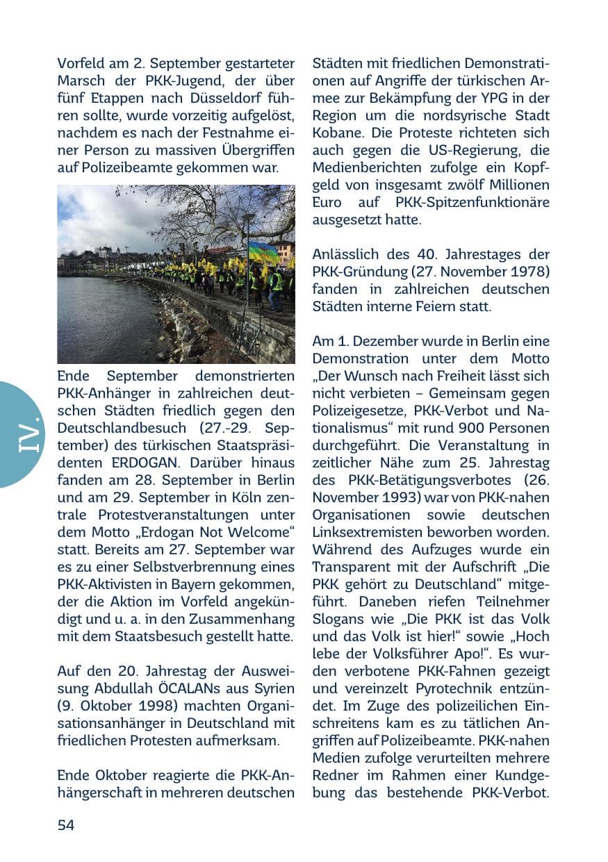 Seite 56 des Verfassungsschutzbericht 2018 Saarland