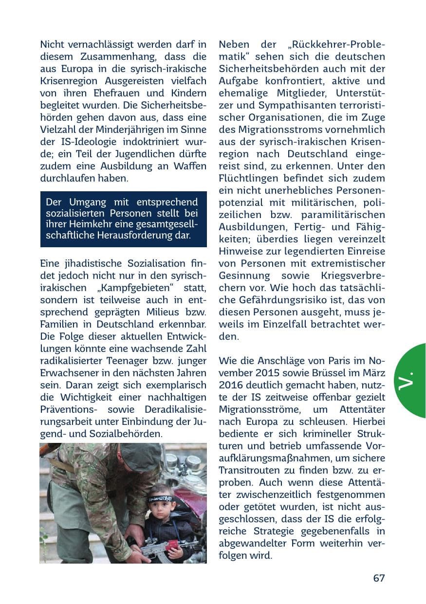 Seite 69 des Verfassungsschutzbericht 2018 Saarland