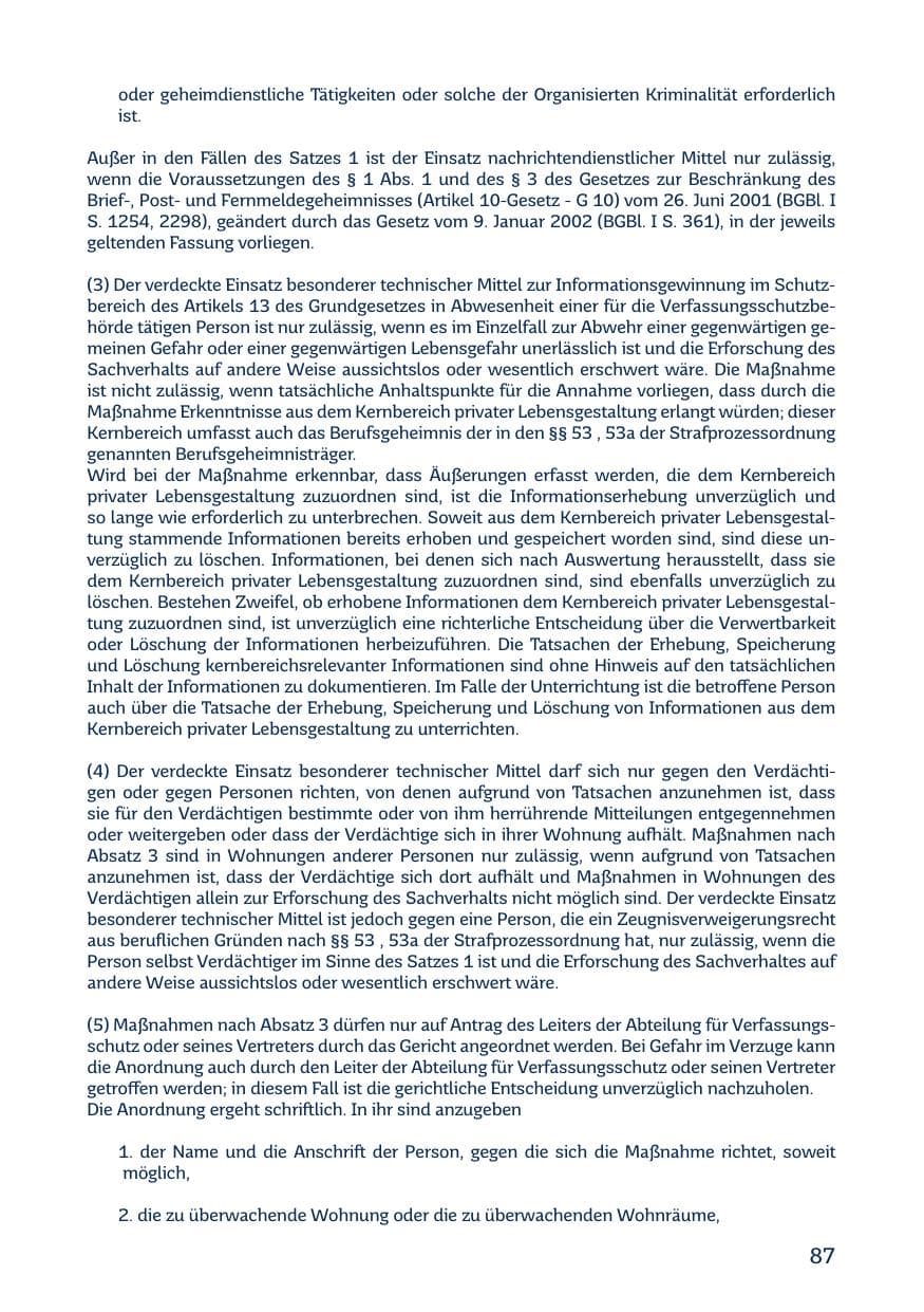Seite 89 des Verfassungsschutzbericht 2018 Saarland