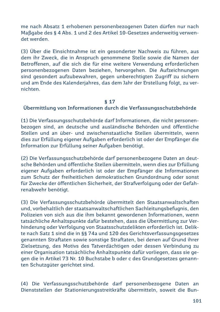 Seite 101 des Verfassungsschutzbericht 2019 Saarland