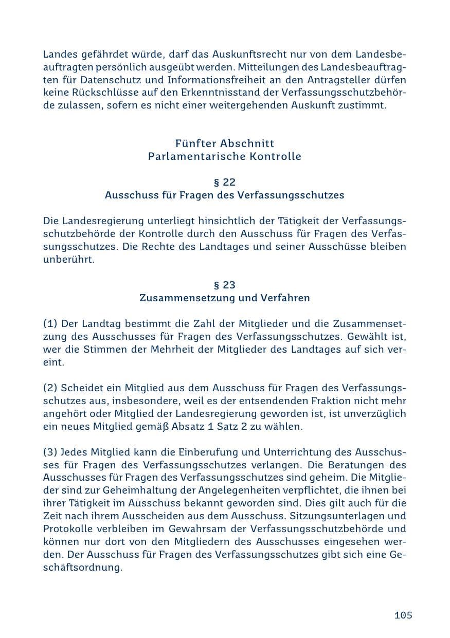 Seite 105 des Verfassungsschutzbericht 2019 Saarland