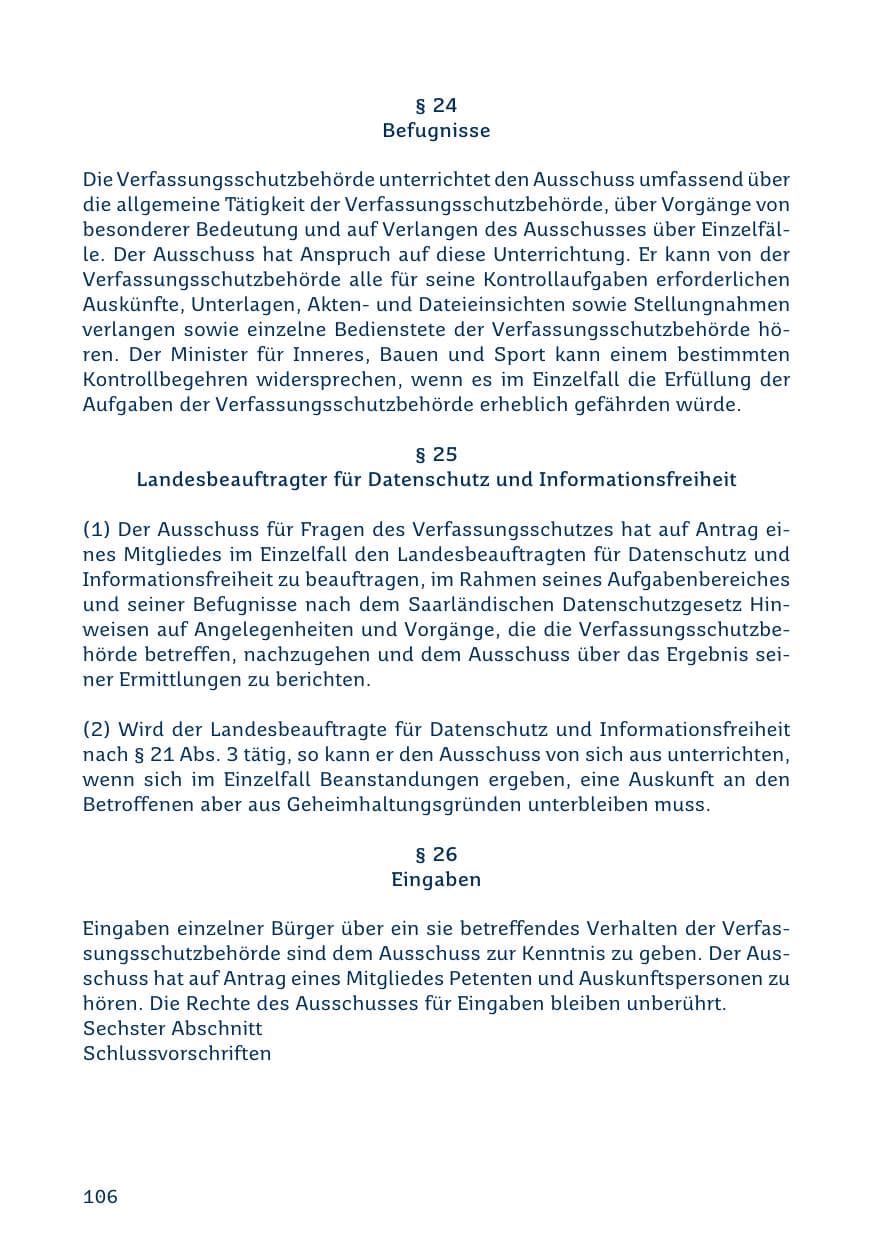 Seite 106 des Verfassungsschutzbericht 2019 Saarland