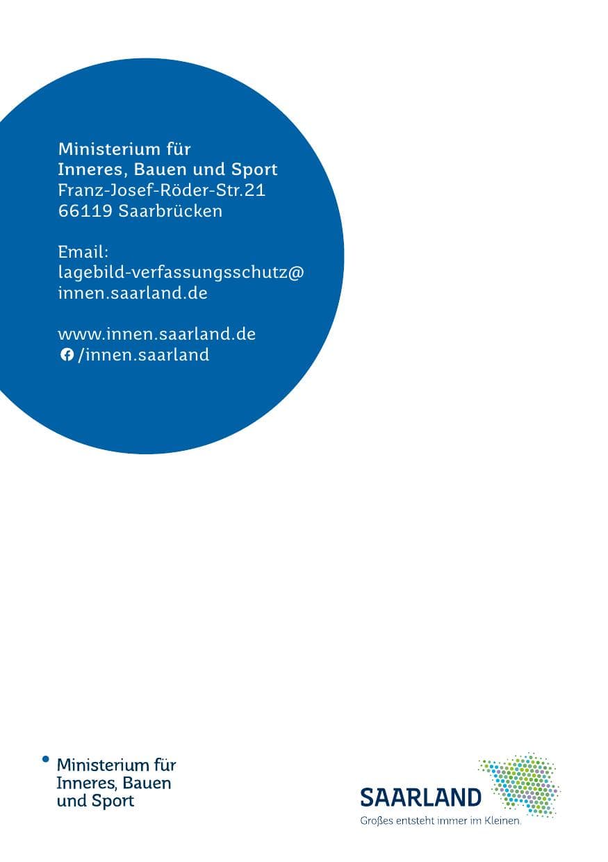 Seite 112 des Verfassungsschutzbericht 2019 Saarland
