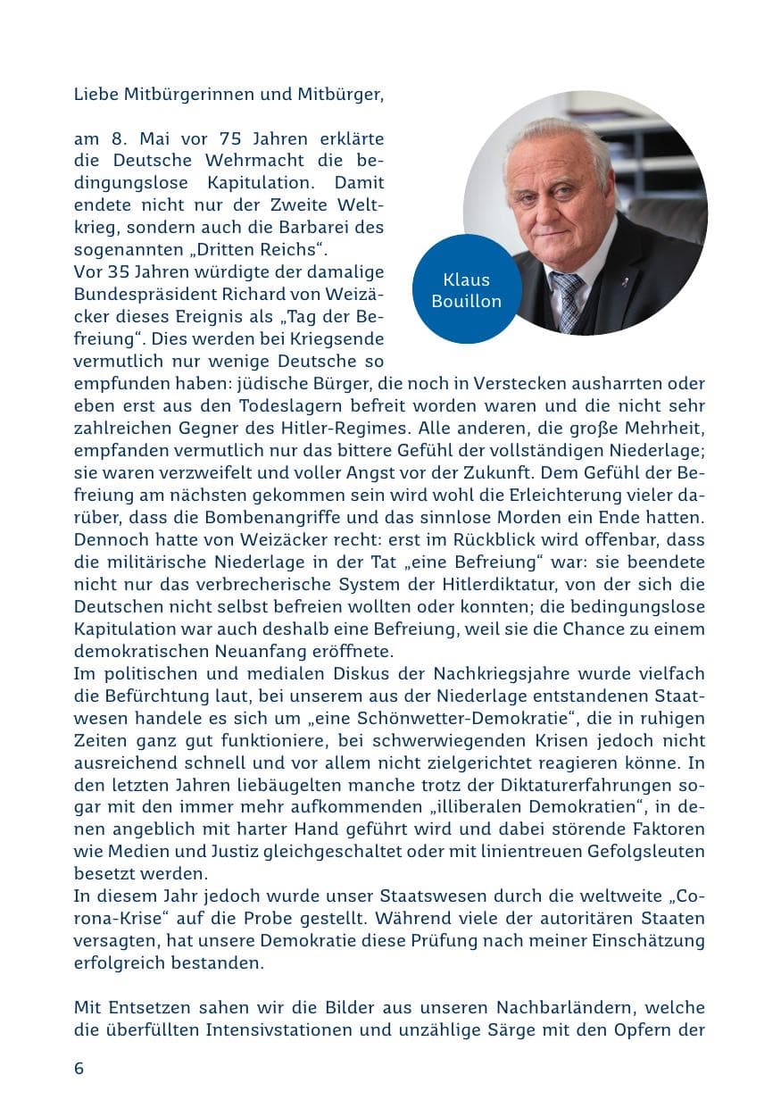 Seite 6 des Verfassungsschutzbericht 2019 Saarland