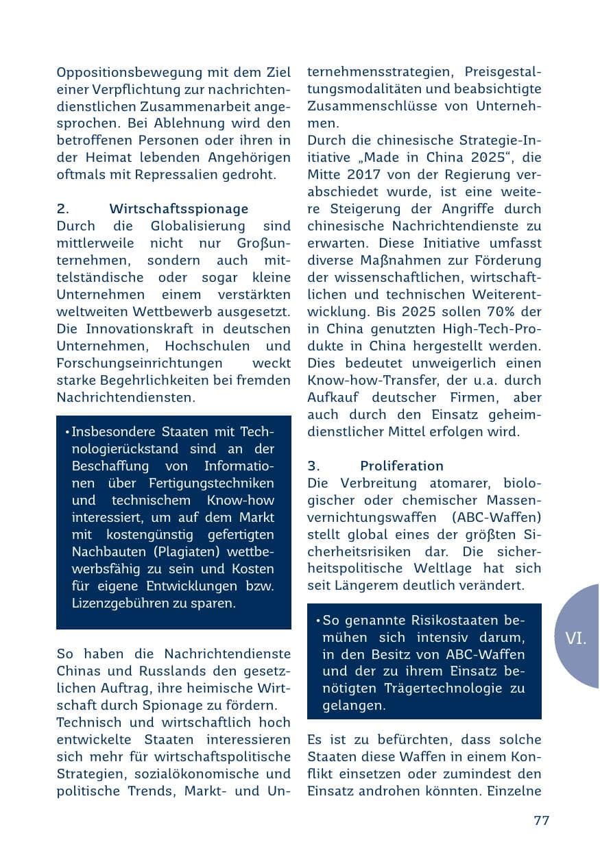 Seite 77 des Verfassungsschutzbericht 2019 Saarland