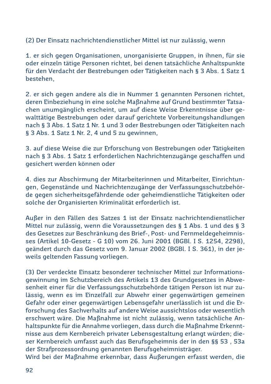 Seite 92 des Verfassungsschutzbericht 2019 Saarland