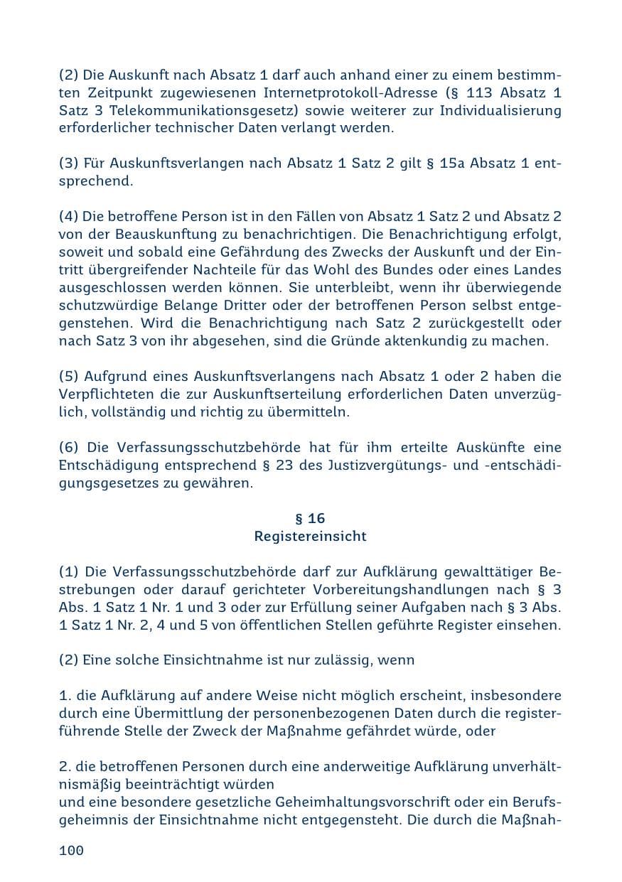 Seite 100 des Verfassungsschutzbericht 2019 Saarland