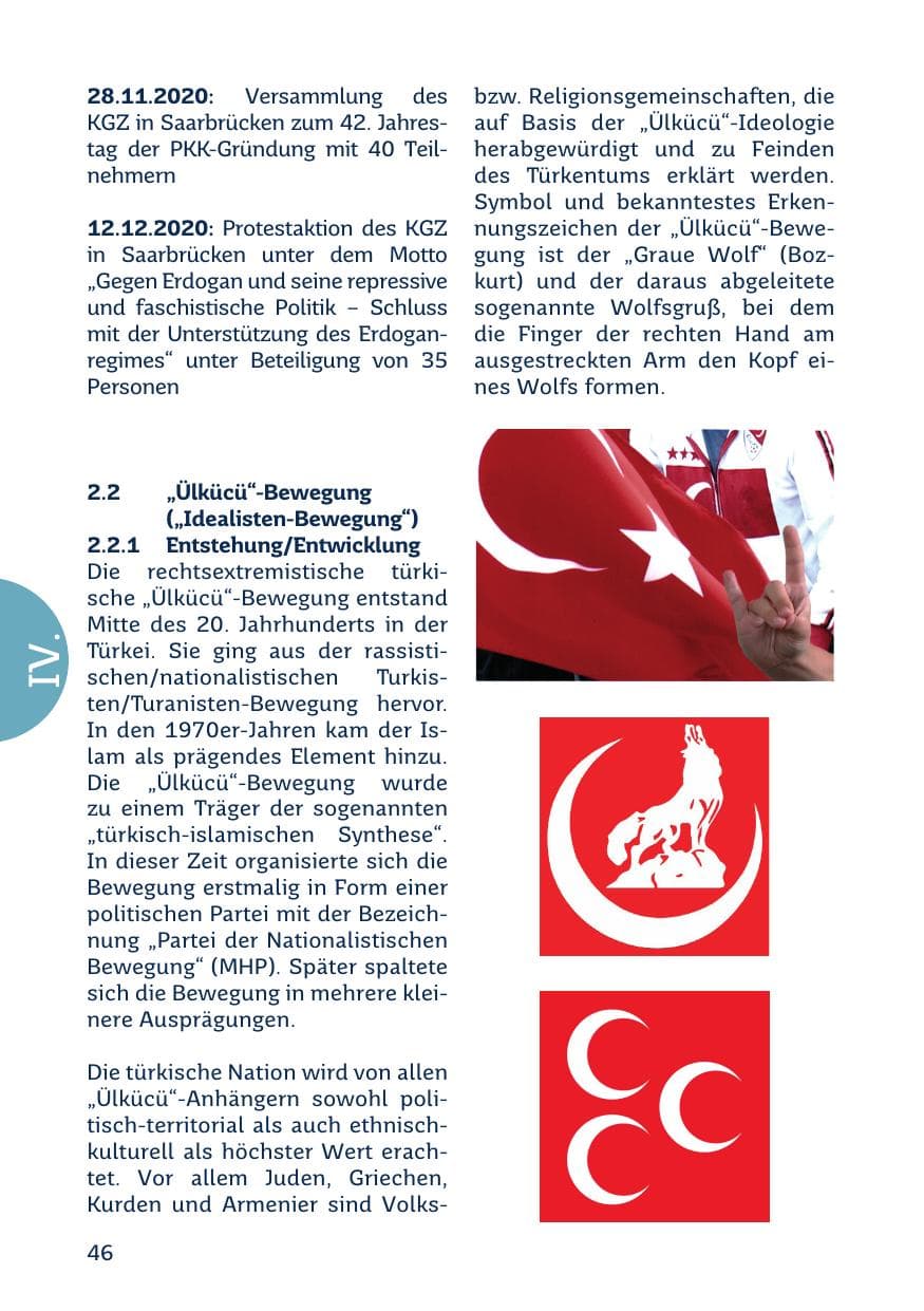 Seite 48 des Verfassungsschutzbericht 2020 Saarland