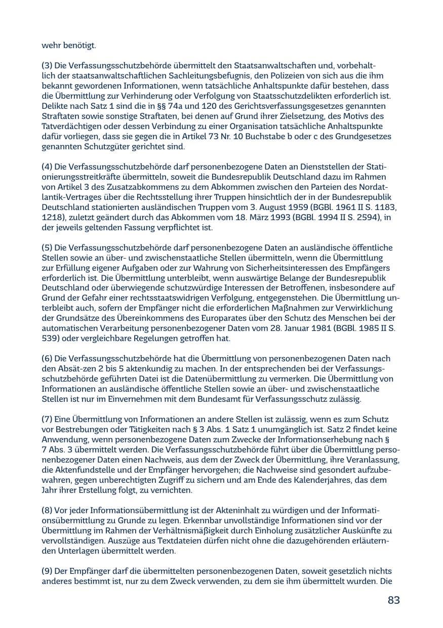 Seite 85 des Verfassungsschutzbericht 2020 Saarland