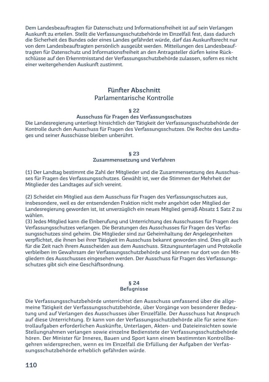Seite 112 des Verfassungsschutzbericht 2021 Saarland