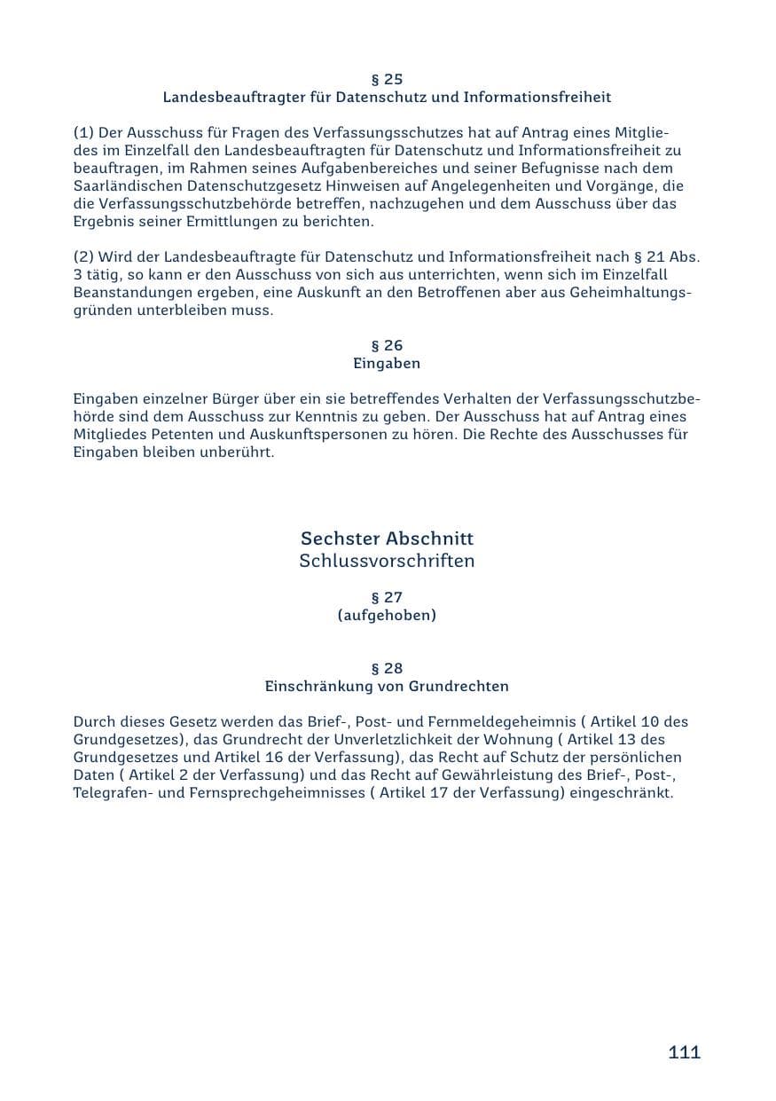 Seite 113 des Verfassungsschutzbericht 2021 Saarland