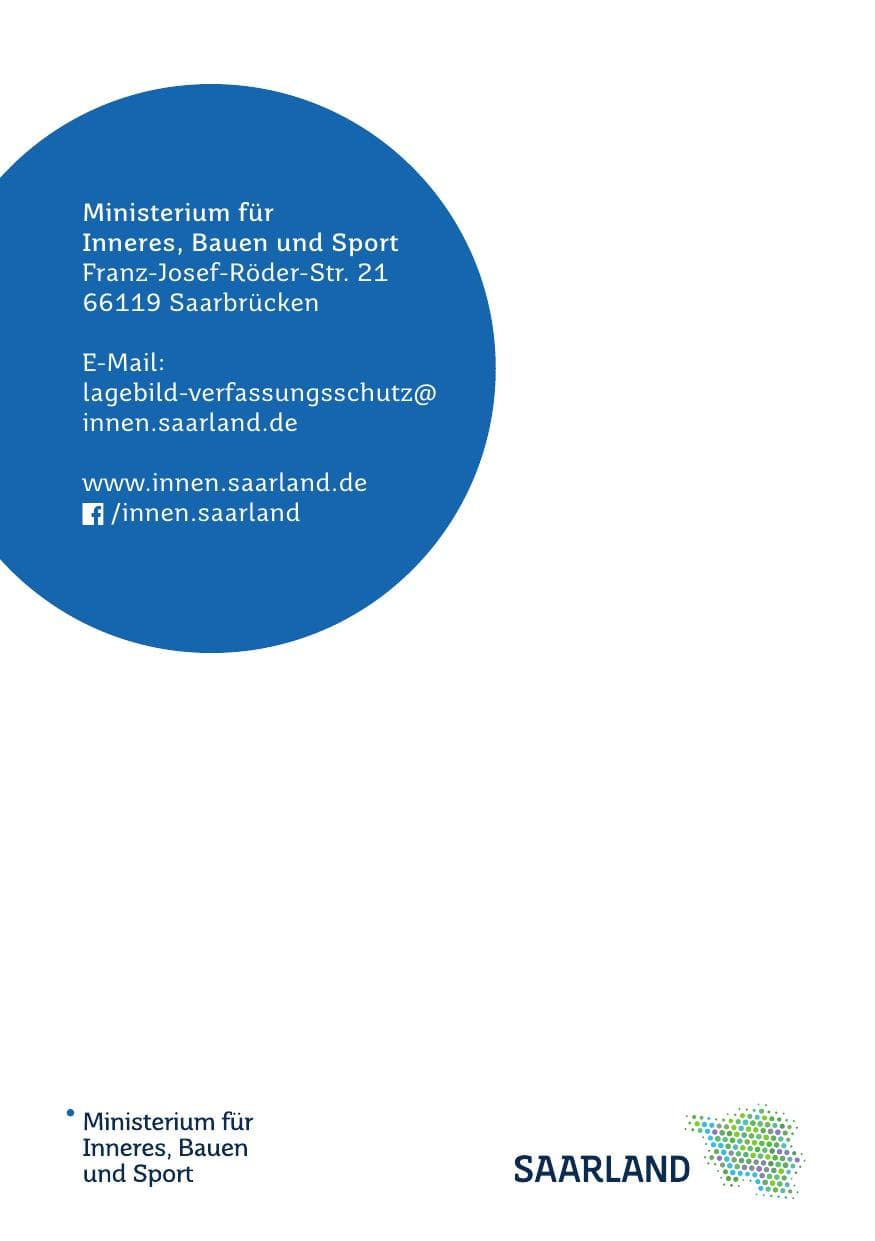 Seite 116 des Verfassungsschutzbericht 2021 Saarland
