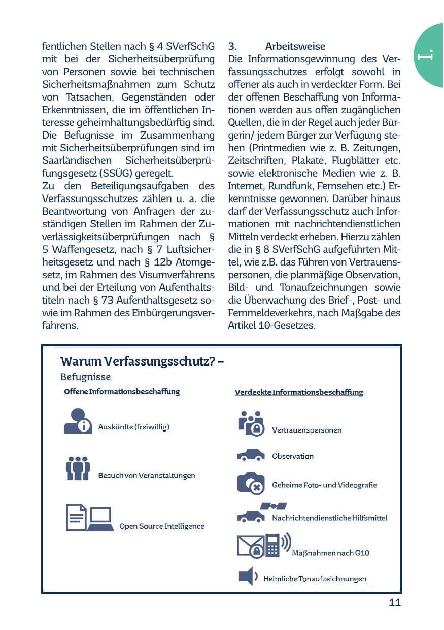 Seite 13 des Verfassungsschutzbericht 2021 Saarland