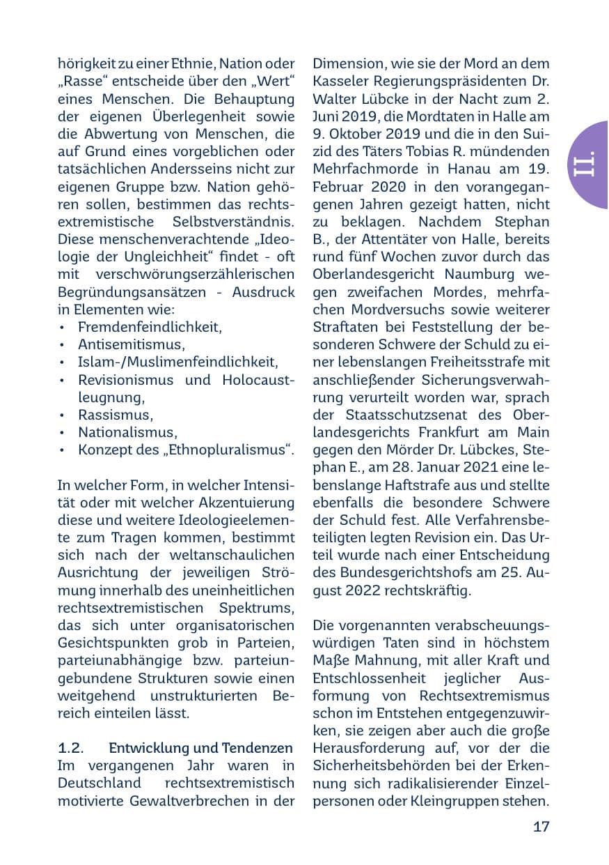 Seite 19 des Verfassungsschutzbericht 2021 Saarland