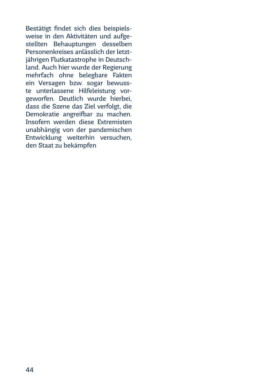 Seite 46 des Verfassungsschutzbericht 2021 Saarland