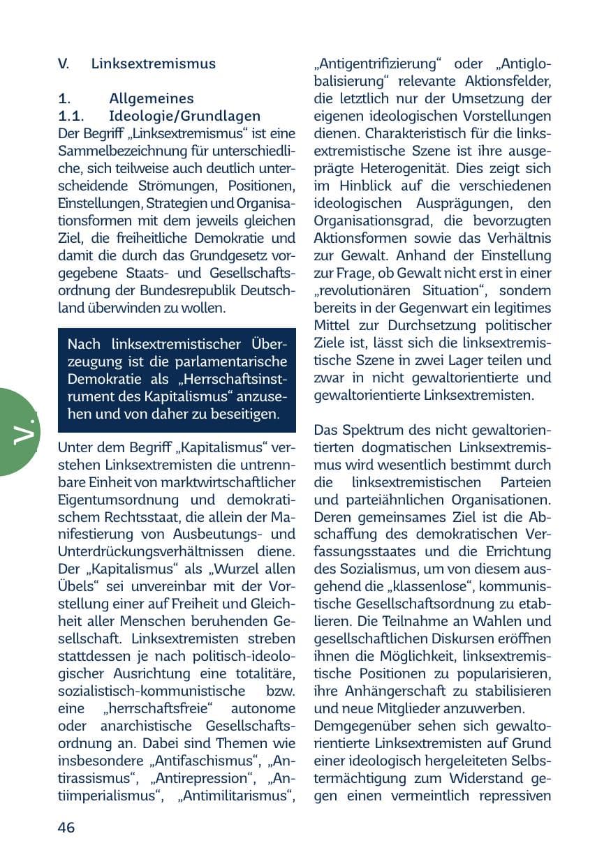 Seite 48 des Verfassungsschutzbericht 2021 Saarland
