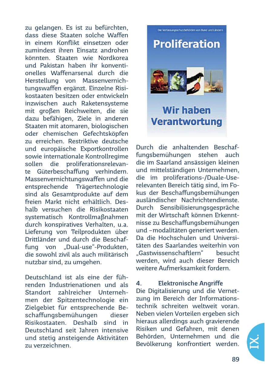 Seite 91 des Verfassungsschutzbericht 2021 Saarland
