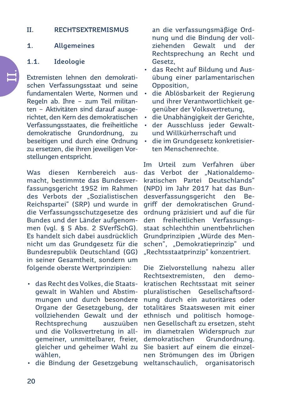 Seite 20 des Verfassungsschutzbericht 2022 Saarland