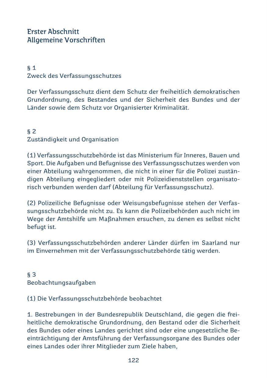 Seite 122 des Verfassungsschutzbericht 2024 Saarland