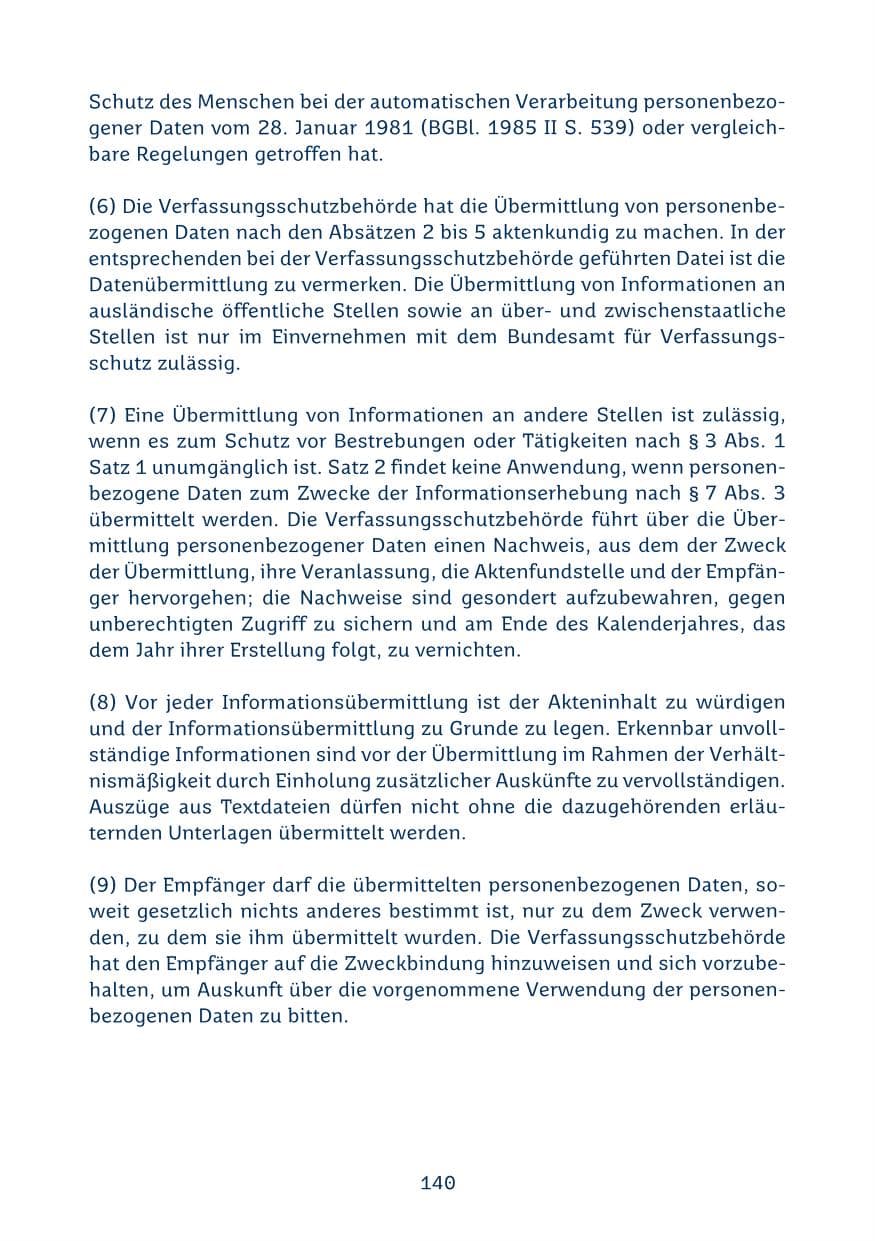 Seite 140 des Verfassungsschutzbericht 2024 Saarland