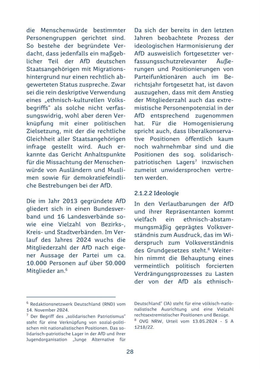 Seite 28 des Verfassungsschutzbericht 2024 Saarland