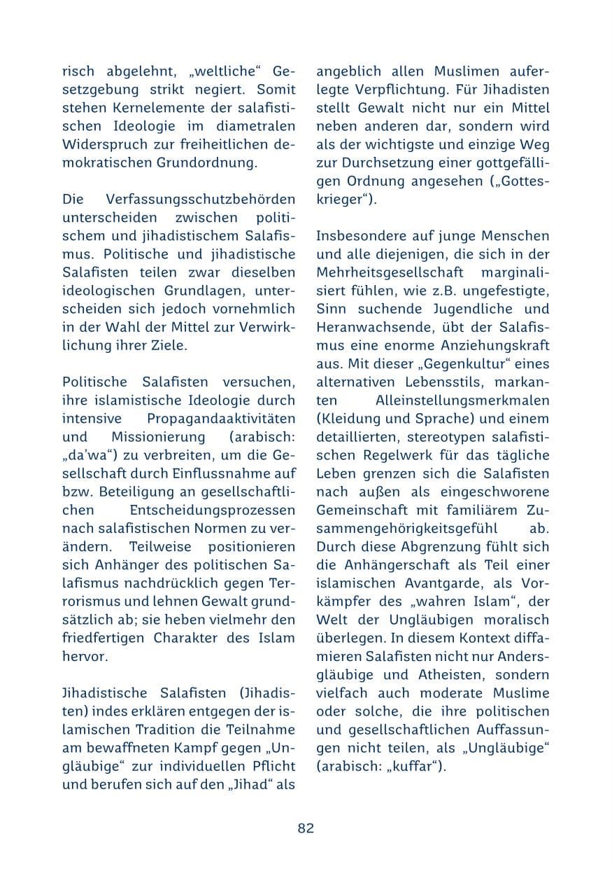 Seite 82 des Verfassungsschutzbericht 2024 Saarland