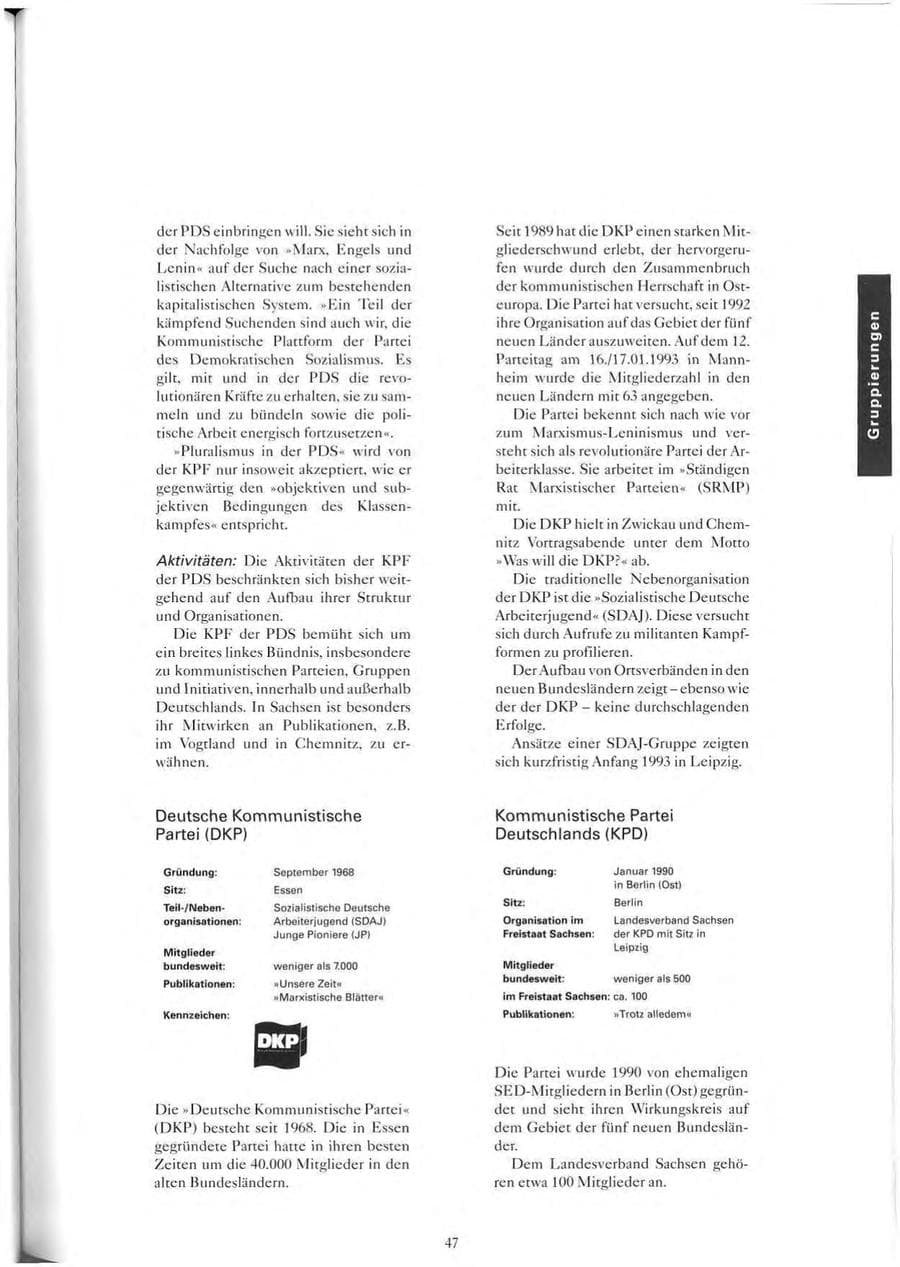 Seite 48 des Verfassungsschutzbericht 1993 Sachsen