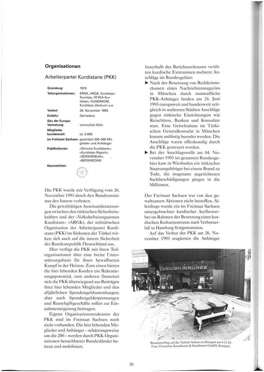 Seite 51 des Verfassungsschutzbericht 1993 Sachsen