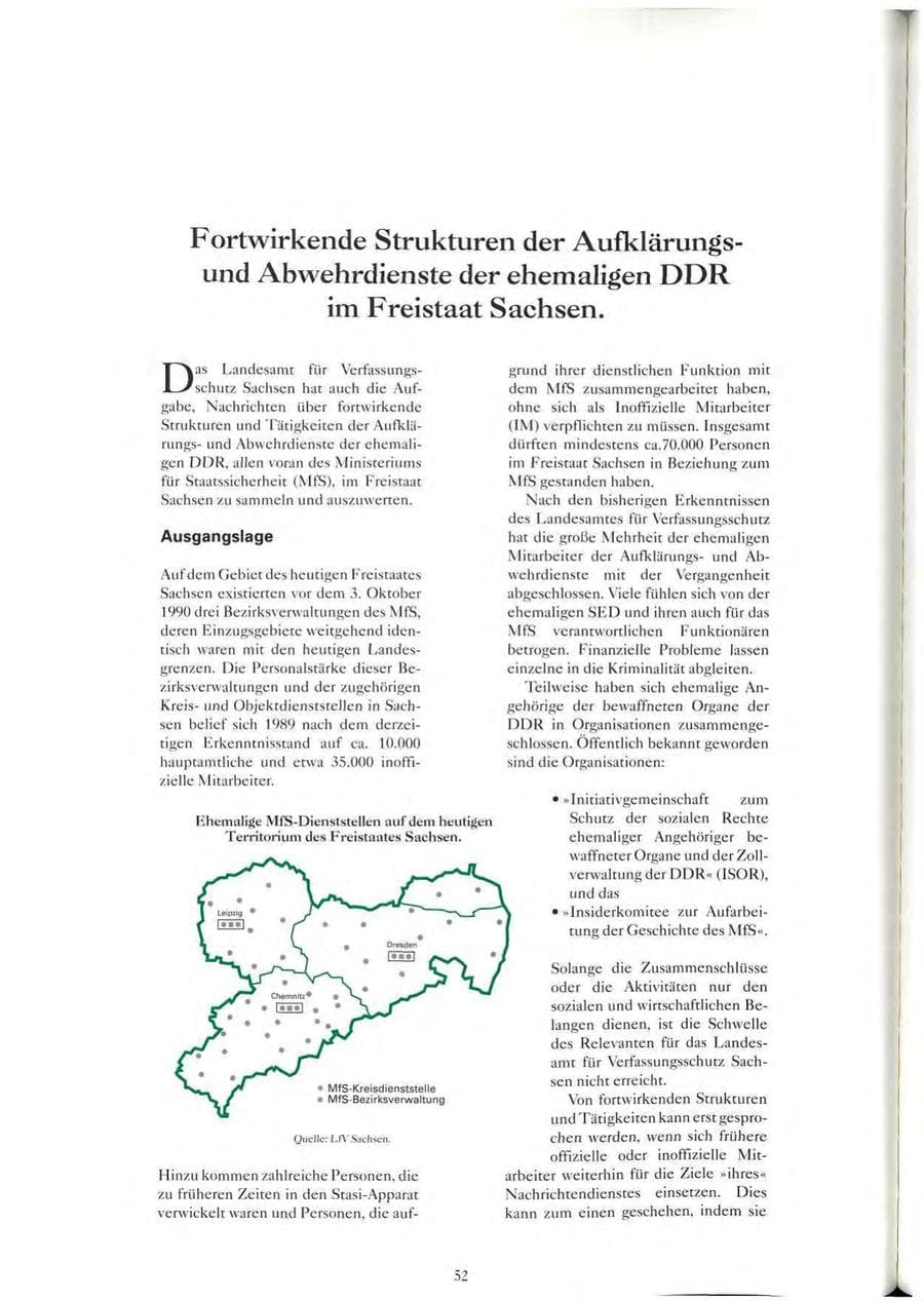 Seite 53 des Verfassungsschutzbericht 1993 Sachsen