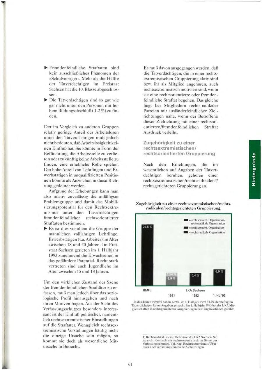 Seite 62 des Verfassungsschutzbericht 1993 Sachsen