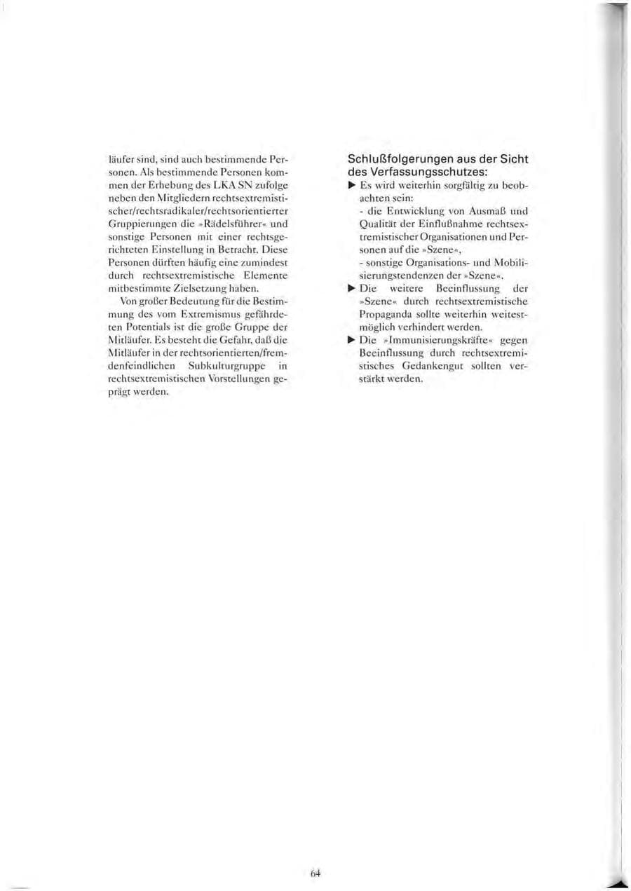 Seite 65 des Verfassungsschutzbericht 1993 Sachsen